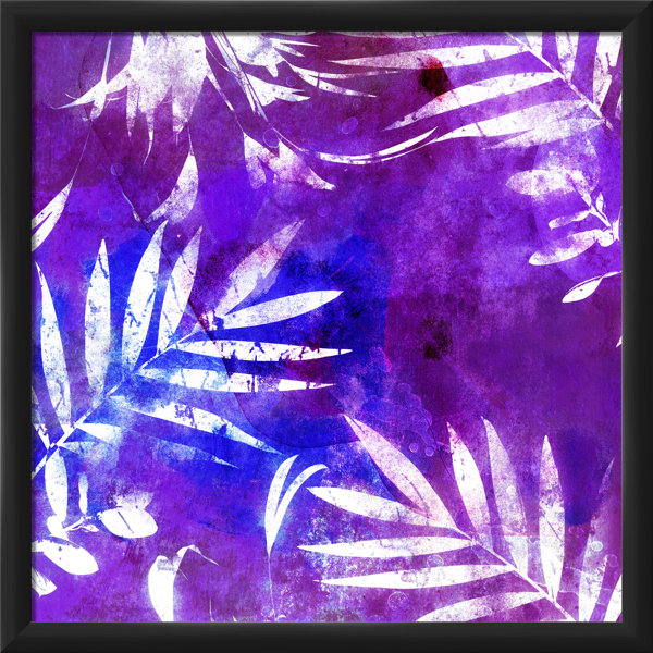 Bay Isle Home Poster Leaves Framed On Glass Print Wayfair